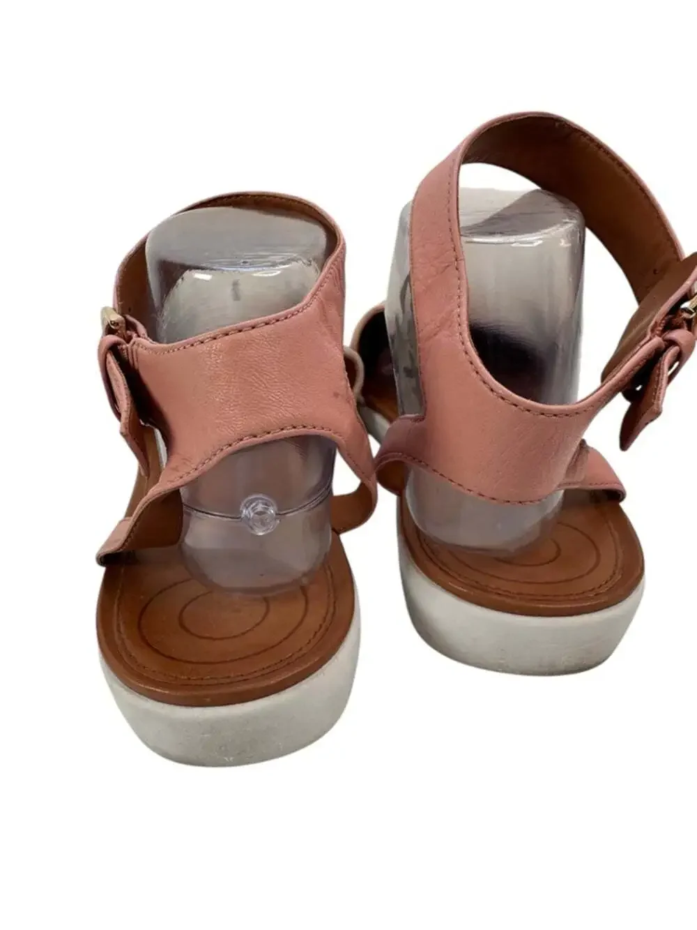 FitFlop Cova Closed Toe Suede Comfort Sandals Blush Pink Ankle Strap Womens 10